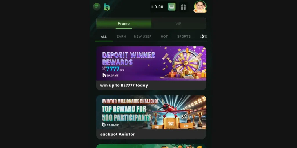 B9 Game Bonuses and Promos