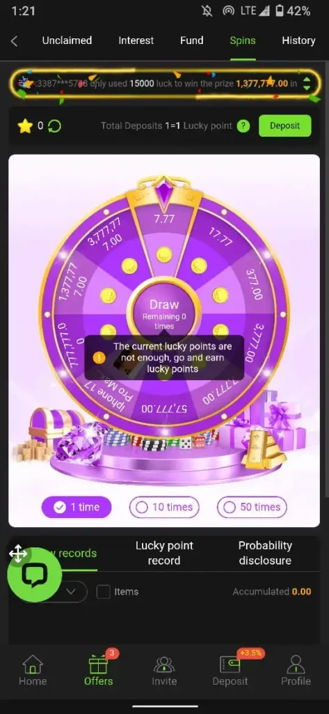 X44 Game Lucky Spin wheel