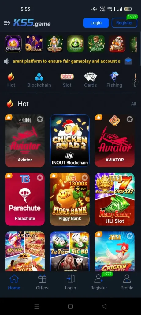 K55 Game Download Apk Online