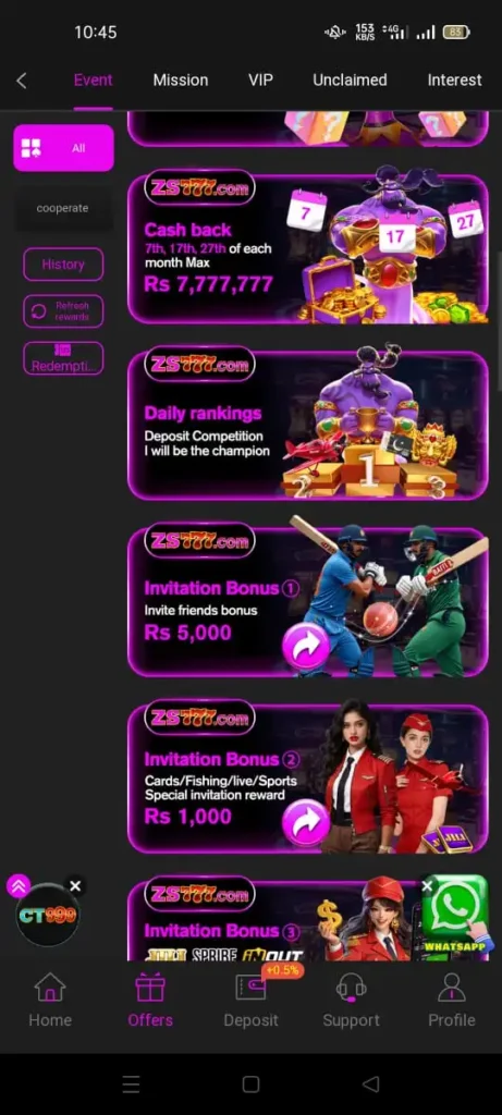 Zs777 Game new PKR Earning Game app