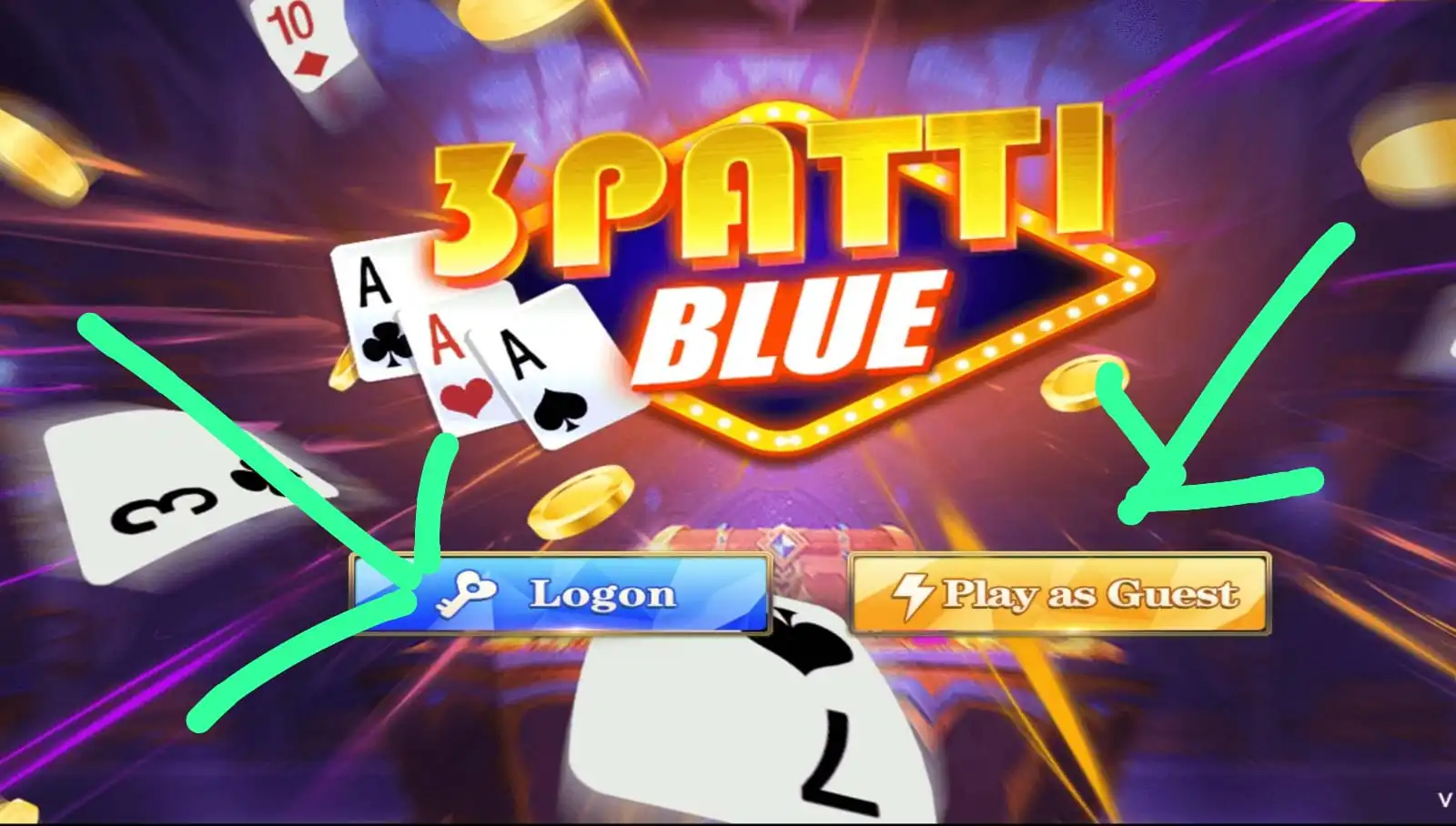 3Patti blue Game Login an Account