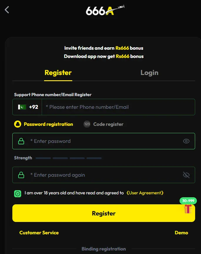 Creating a 666A Game Account