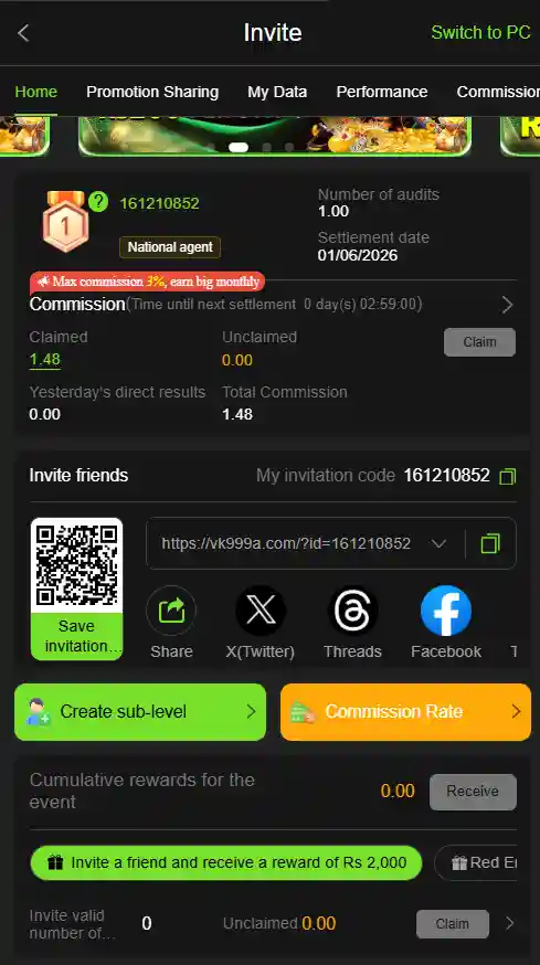 Vk999 game app